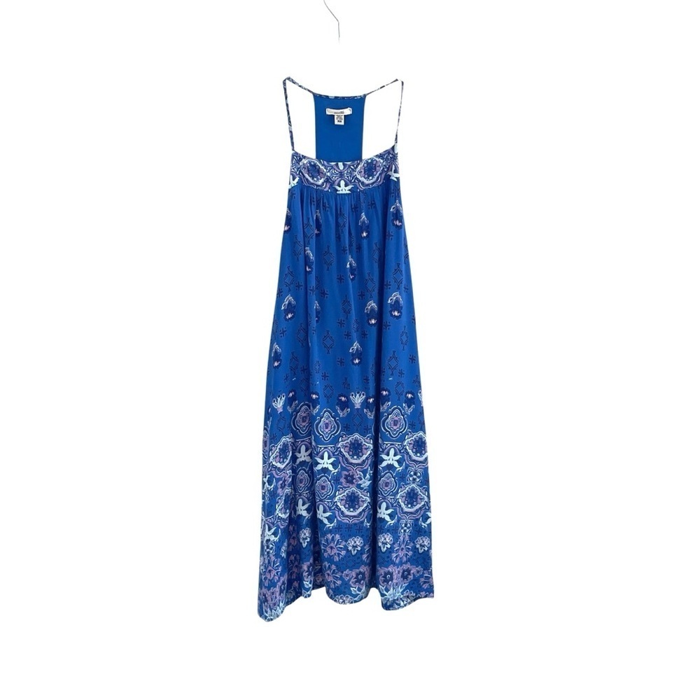Ecote Urban Outfitters Gigi Blue and White Sleeveless T Back Mini Dress Size XS - Picture 11 of 15